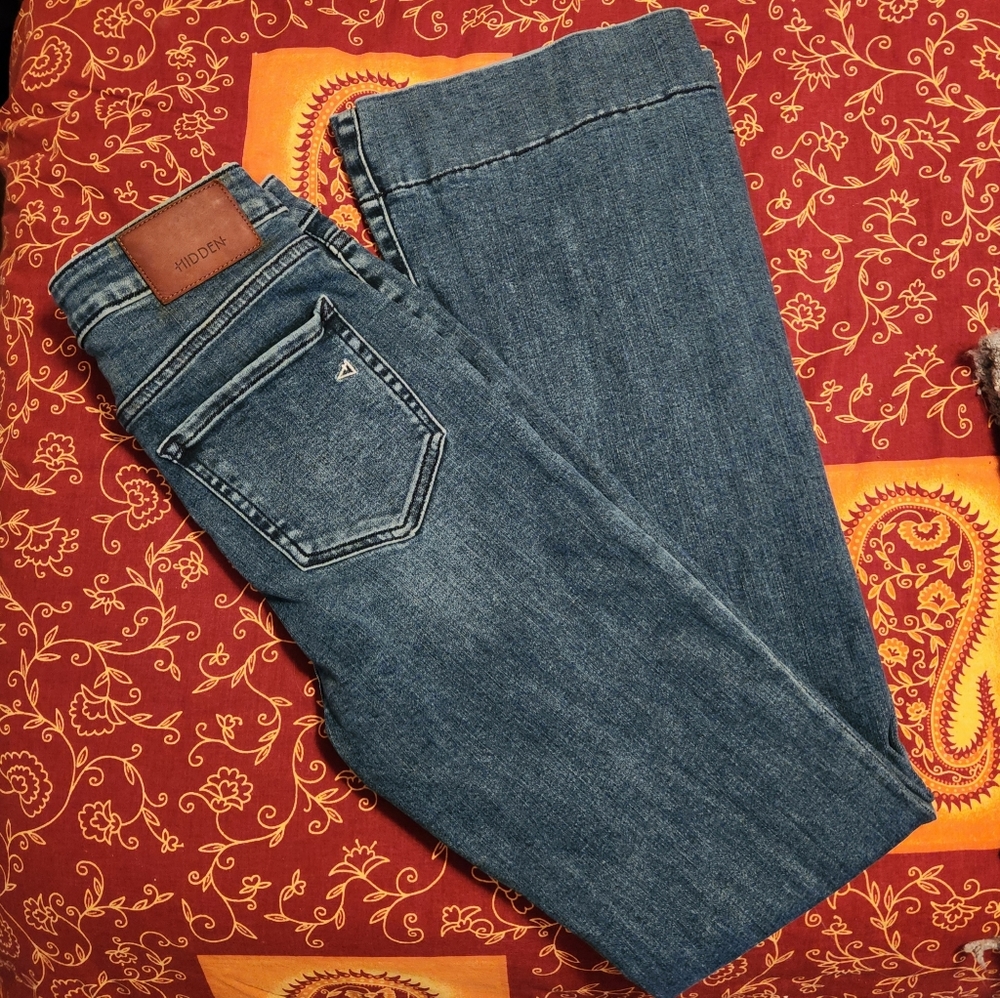 Womens Hidden Flared Bell Bottom Jeans Size 26👖 ✨️